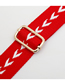 Fashion No. 179 Default Gold Hook Geometric Arrow Embroidered Wide Span Strap