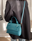 Fashion Blue Pu Large Capacity Messenger Bag