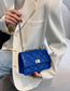 Fashion Klein Blue Diamond Lock Flap Crossbody Bag