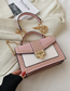 Fashion Pink Studded Contrast Crossbody Bag