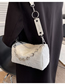 Fashion White Canvas Embossed Large Capacity Crossbody Bag