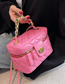 Fashion Pink Pu Diamond Lock Zipper Messenger Bag