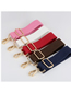 Fashion Khaki Cotton Belt Solid Canvas Webbing Adjustable Shoulder Straps