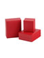 Fashion Outer Red And Inner White Pendant Box Filled Leather Right Angle Ring Storage Box