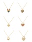 Fashion Color Bronze Zircon Heart Necklace