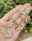 Fashion Color-5 Bronze Zircon Butterfly Necklace