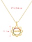 Fashion Color-4 Bronze Zircon Alphabet Mama Heart Necklace