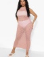Fashion Pink (zs1849) Open Knit Tank Top