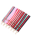 Fashion Black And Red Striped Gold Hook Cotton Geometric Print Wide Shoulder Strap