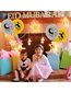 Fashion 12 Inch 2.8g Eid Al-fitr Luminous Blue Print Balloon (50/pack) Geometric Print Latex Balloons