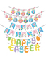 Fashion Easter Fishtail Flag Easter Bunny Egg Pull Flag Letter Banner