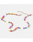 Fashion Color Alloy Color Rice Beads Beaded Heart Necklace