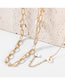 Fashion Two Piece Set Alloy Rice Bead Small Flower Chain Double Layer Necklace