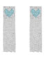 Fashion Blue Alloy Diamond Heart Tassel Stud Earrings