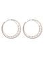Fashion Silver Alloy Diamond Double Layer Round Earrings