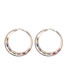 Fashion Color Alloy Diamond Double Layer Round Earrings