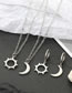 Fashion Moon Necklace Stainless Steel Openwork Sun Moon Necklace
