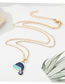 Fashion Pink Alloy Drop Oil Christmas Hat Eye Necklace