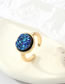Fashion Ab Color Round Geometric Glitter Resin Round Ring