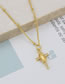 Fashion Gold Bronze Zirconium Plated Virgin Of The Cross Necklace
