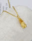 Fashion Gold Brass Gold Plated Zirconium Pineapple Necklace
