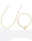 Fashion X500-rose Necklace-38+5cm Titanium Steel Gold Plated Twist Thin Necklace