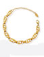 Fashion Gold Bracelet Titanium Steel Cutout Flower Bracelet