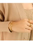 Fashion X192-golden Necklace-39+5cm Titanium U-shaped Buckle Necklace