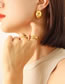 Fashion Gold Titanium Steel Gold Plated Geometric Stud Earrings