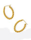 Fashion Gold Stainless Steel Gold Plated Geometric Twist Earrings