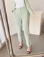 Fashion Green Woven Drape Trousers