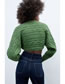 Fashion Green Eight-strand Sleeve Knit Sweater