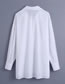 Fashion White Woven Button-down Lapel Shirt