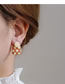 Fashion Khaki Polka Dots Alloy Polka Dot Square Stud Earrings