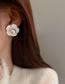 Fashion White Alloy Pearl Flower Stud Earrings