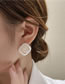 Fashion White Alloy Geometric Square Stud Earrings