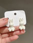 Fashion White Alloy Rabbit Stud Earrings