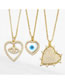 Fashion C Bronze Zirconium Heart Necklace