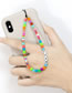 Fashion Color Letter Beads Color Beads Beaded Soft Pottery Mobile Phone Strap