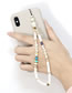 Fashion White Alphabet Beads Soft Ceramic Mobile Phone Rope