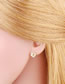 Fashion A Copper Diamond Alphabet Stud Earrings