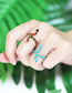 Fashion Black Red Copper Drip Oil Snake Ring