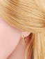 Fashion Black Brass Diamond Heart Earrings