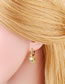 Fashion A Bronze Diamond Flower Octagon Earrings