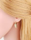Fashion B Brass Diamond Palm Eye Earrings