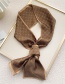 Fashion 24 Double C Point Caramel Geometric Print Knotted Scarf