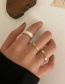 Fashion 7# Alloy Geometric Chain Open Ring Set