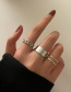 Fashion 5# Alloy Geometric Chain Open Ring Set