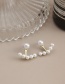 Fashion White Alloy Pearl Stud Earrings