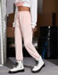 Fashion Pink Solid Tie-up Trousers